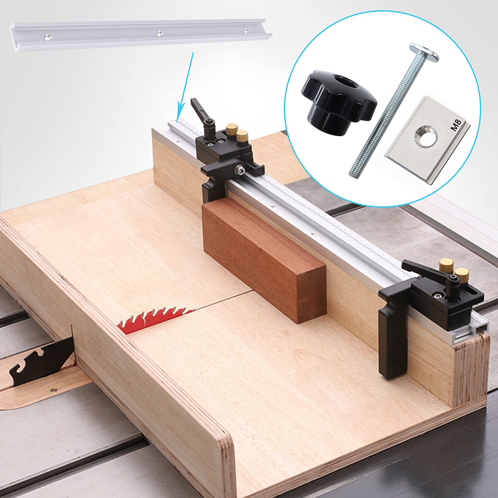 6 Pezzi M6 T-Track Slider Dado Scorrevole In Lega Di Alluminio T Slot Per Profilo Di Fissaggio Per Utensili Per Lavorazione Del Legno 87963032 - Foto 3