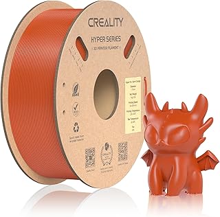 Official CREALITY Hyper PLA Filament 1.75mm, High Speed PLA 30-600mm/s Rapid 3D Printer Filament, Dimensional Accuracy +/-0.02mm, Fit Most FDM 3D Printers, 1KG(2.2lbs) Spool Burnt Orange