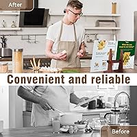 Vista 3 de Soporte para Libro de Cocina para Cocina - Soporte de Madera de 8.8 Pulgadas para Libro de Cocina para Decoración de Encimera de Cocina, Soporte