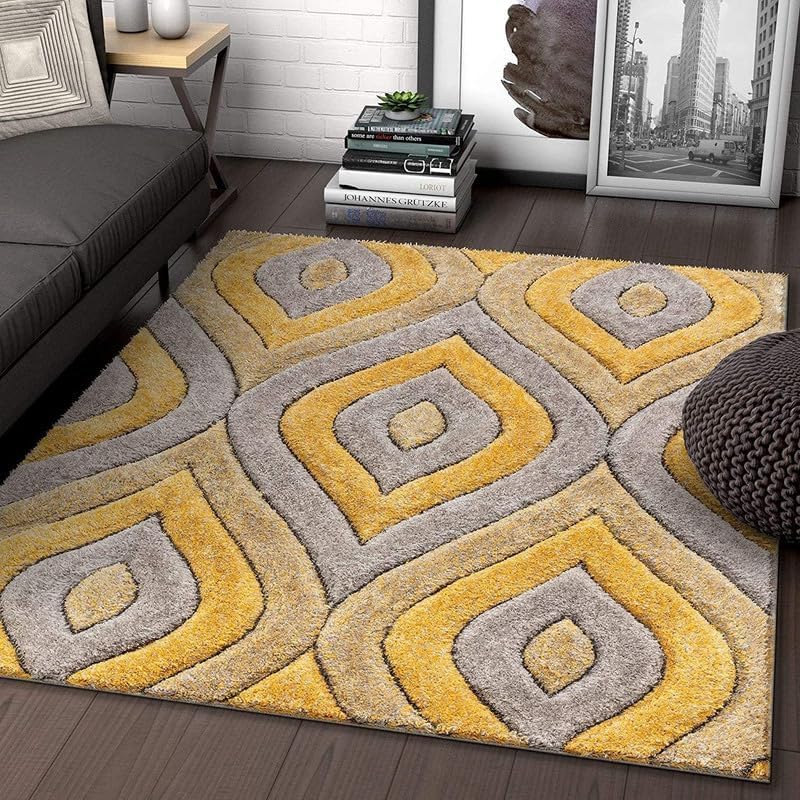 Polyester Shaggy Bedside Runner, Soft Indoor Modern Shaggy, Soft Rugs for- Living Room, Dinning Room, Office, Bedroom & Hallway Carpet Rugs (3X5 Feet Multi)