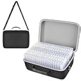 [Boobowl] Seed Storage Organizer with 36 Slots, Hard Shell Seed Holder with Labels, Dry Storage Container for Garden Vegetable Seeds, Sturdy Carrying Bag with Handle and Shoulder Strap(Box Only)