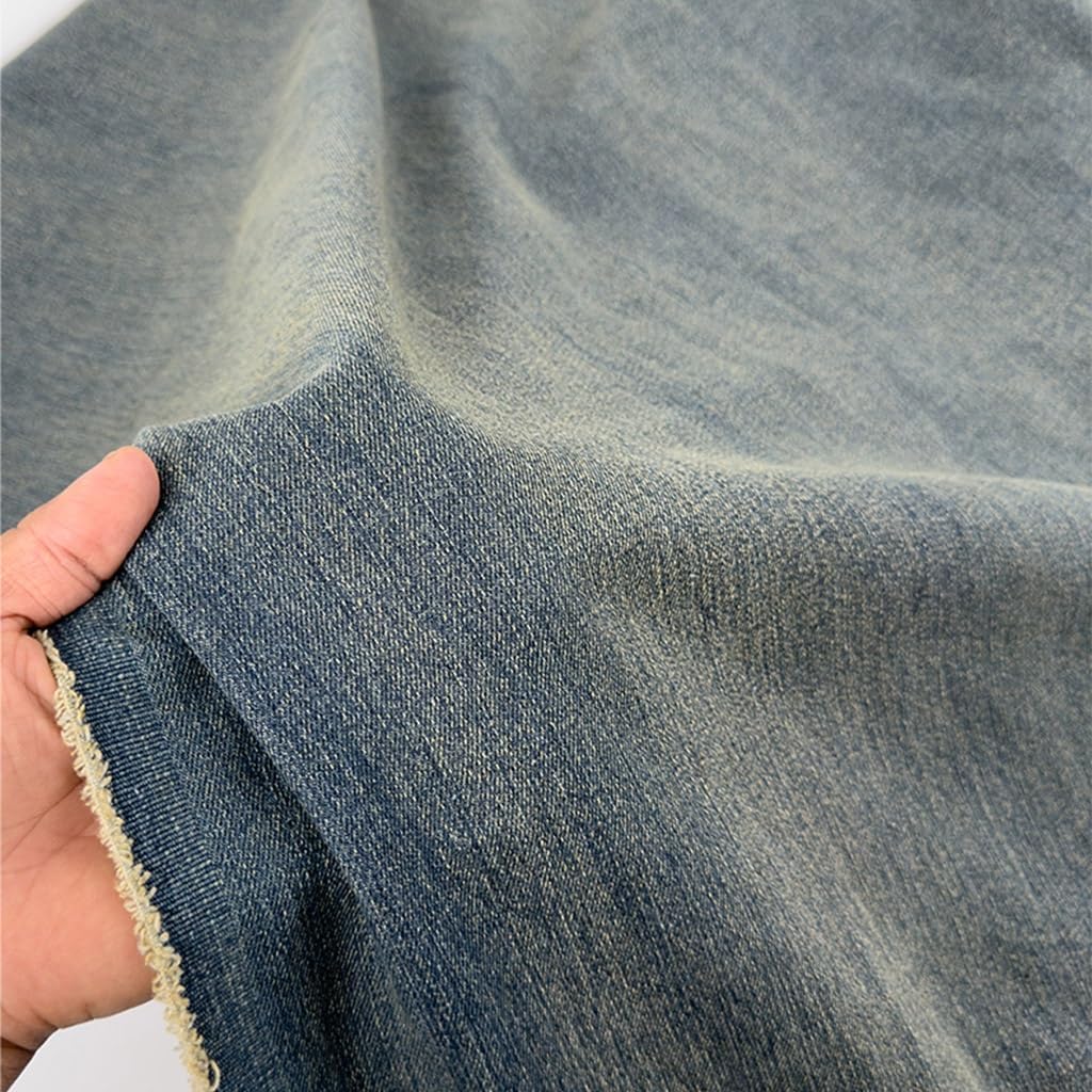 Soft and Comfortable Denim Fabric, Thickened, Pants, Skirts and Other DIY Production(0.5x1.5M)