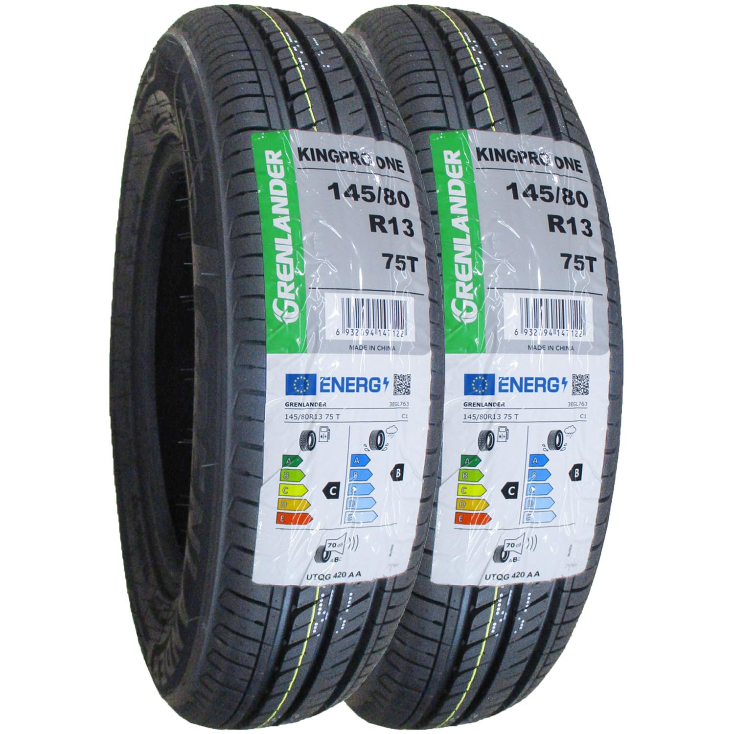 GRENLANDER(グリンランダー) サマータイヤ KINGPRO ONE 145/80R13 75T 4本セット - 5