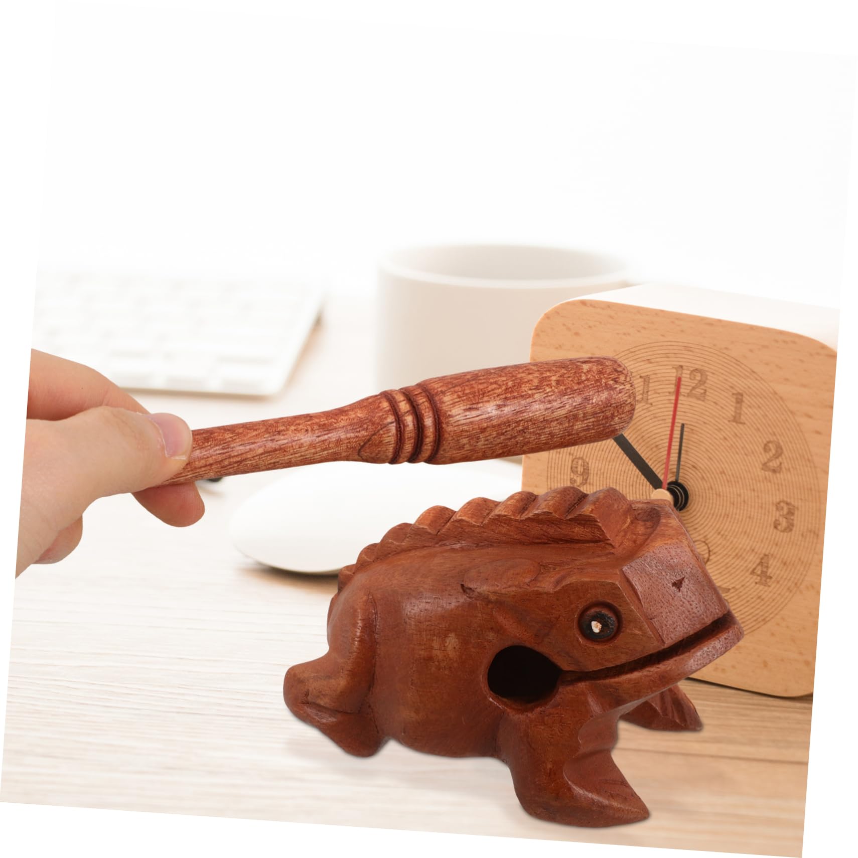 Rana de Percusión de Madera 3 Piezas, Artesanía Decorativa