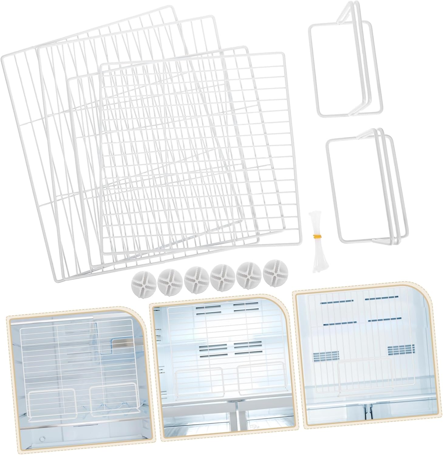 Zerodeko Adjustable Freezer Compartment Organizer Fridge Shelf Dividers Fridge Partition Board for Storage