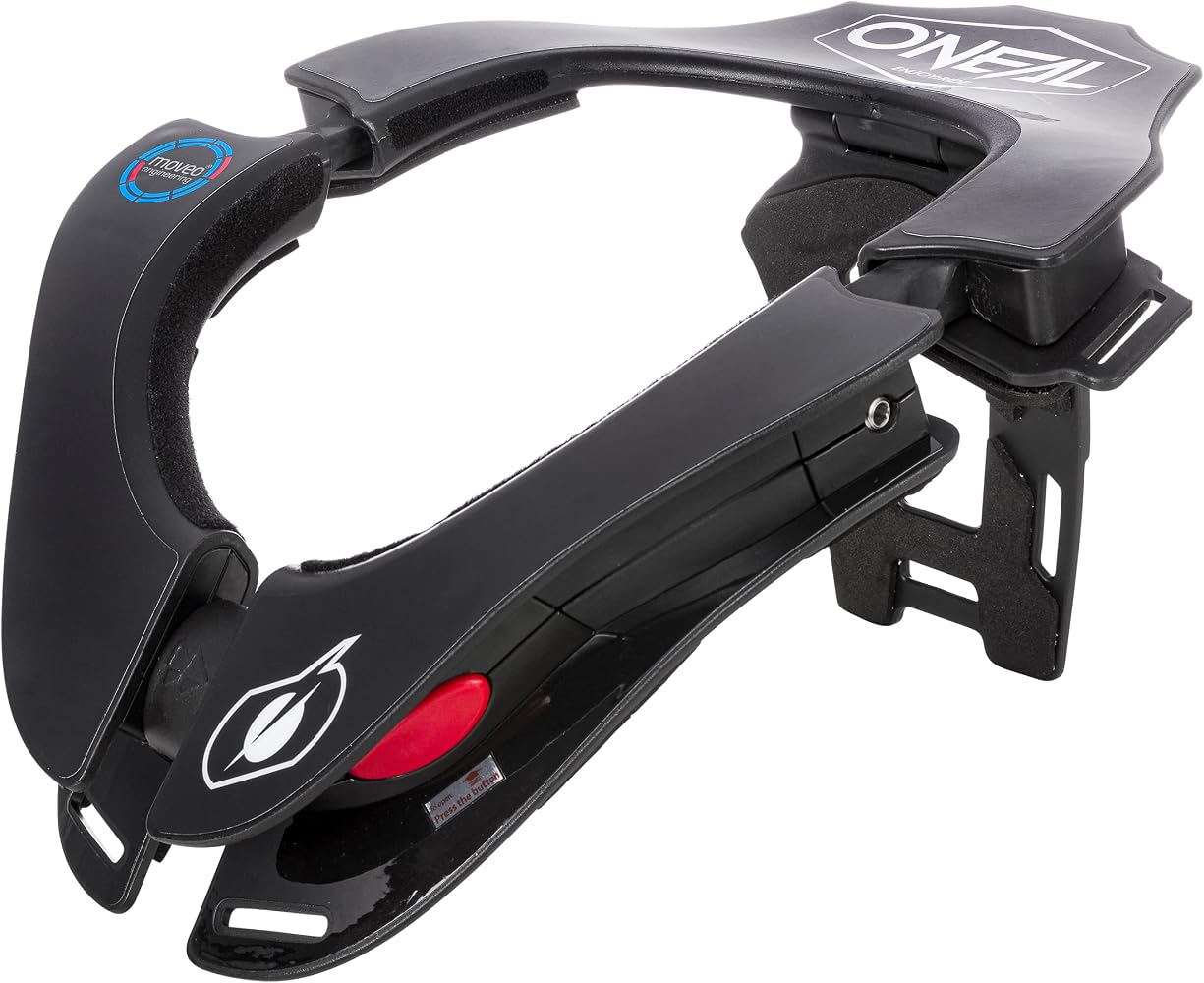 O'NEAL | Motocross-Protektor Nacken | MX MTB Mountainbike | 2 Zonen zum Einstellen, 2 Vorderpolster, Front-Verschlussmechanismus | Tron Neckbrace Solid | Erwachsene | Schwarz | One Size