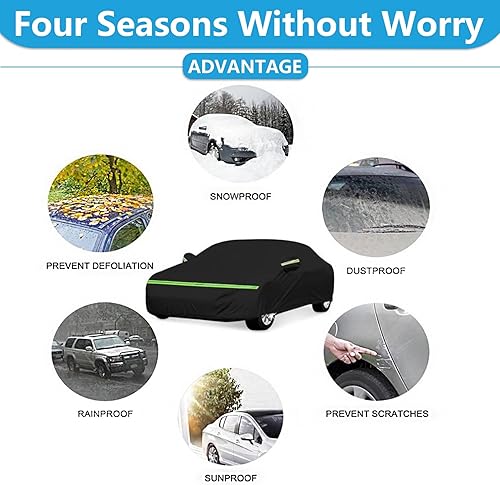 Miniatura 6 de Aazai Fundas impermeables de coche para Mini Cooper S 2014-2024 de 4 puertas, 210T Cooper cubierta completa impermeable para todo tipo de clima,