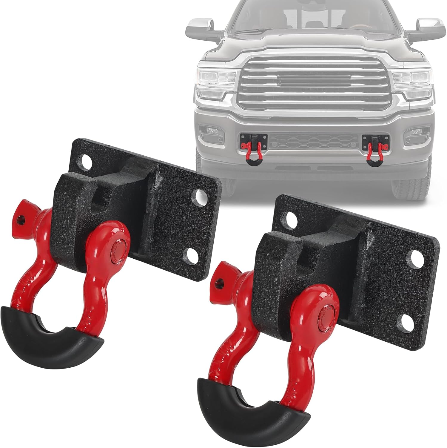 UTVJATV Front Tow Hook Mount Bracket & with 3/4" DRing