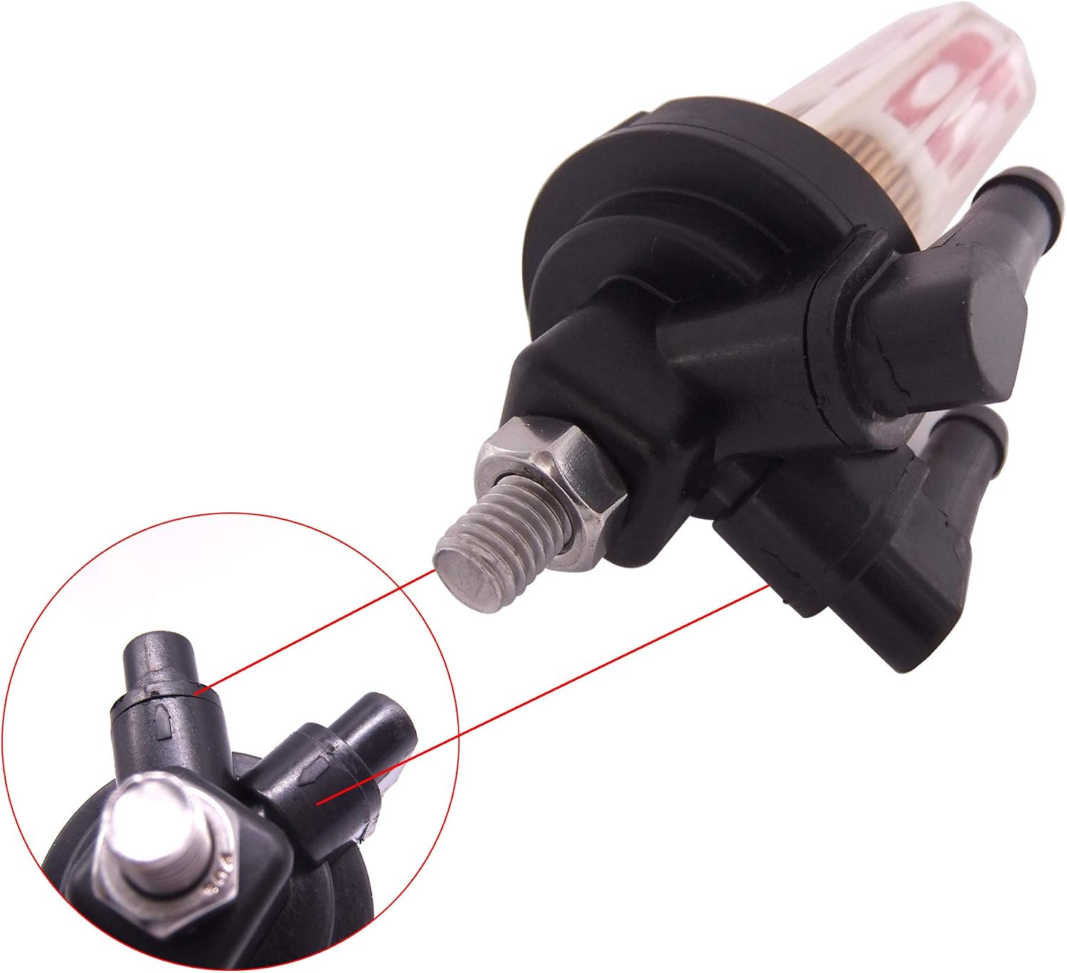 SouthMarine Outboard Engine 35-881538T1 35-881538T02 Fuel Filter Assy for Mercury Mercruiser Marine 75HP-90HP 2 and 4 Strokes Boat Motor, 8mm / 5/16''