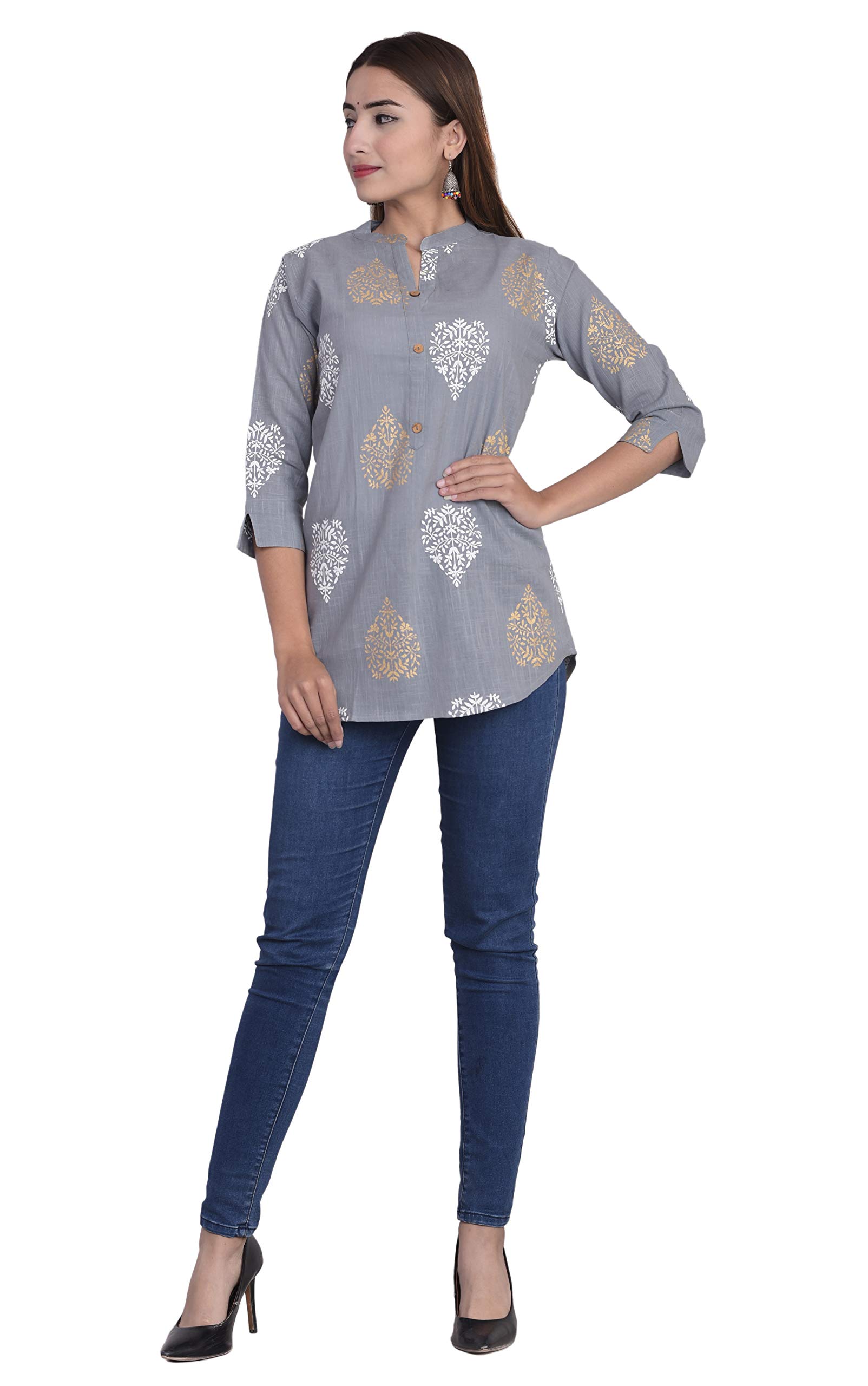 THE PEPINO Best Amazon Cotton Slub Prited Women/Girls Top