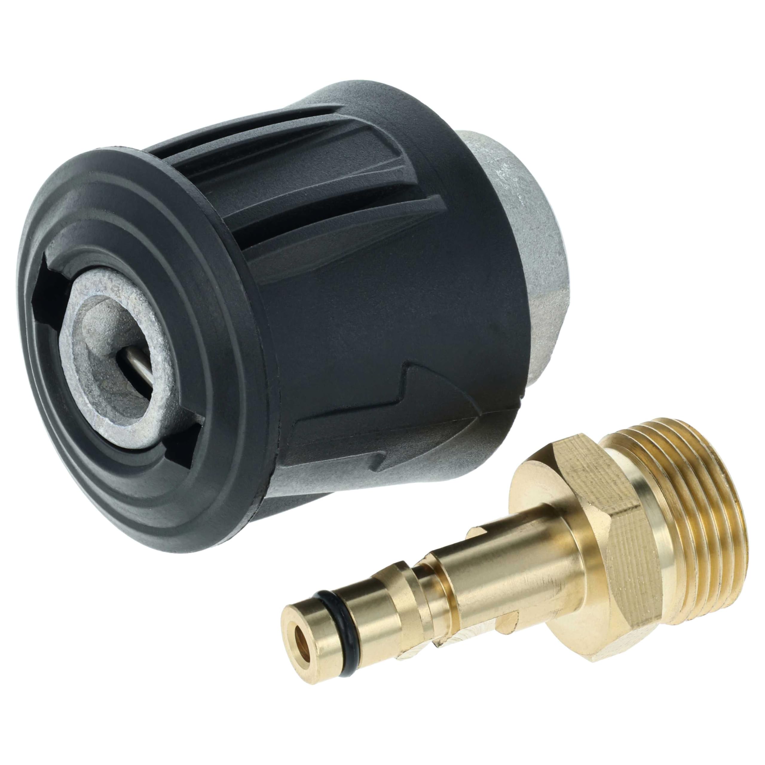 vhbw 2X Adapter Set to M22 Thread Replacement for Kärcher 2.643-037.0 for High-Pressure Cleaner - Quick Coupling, 1x Device Adapter, 1x Hose Adapter