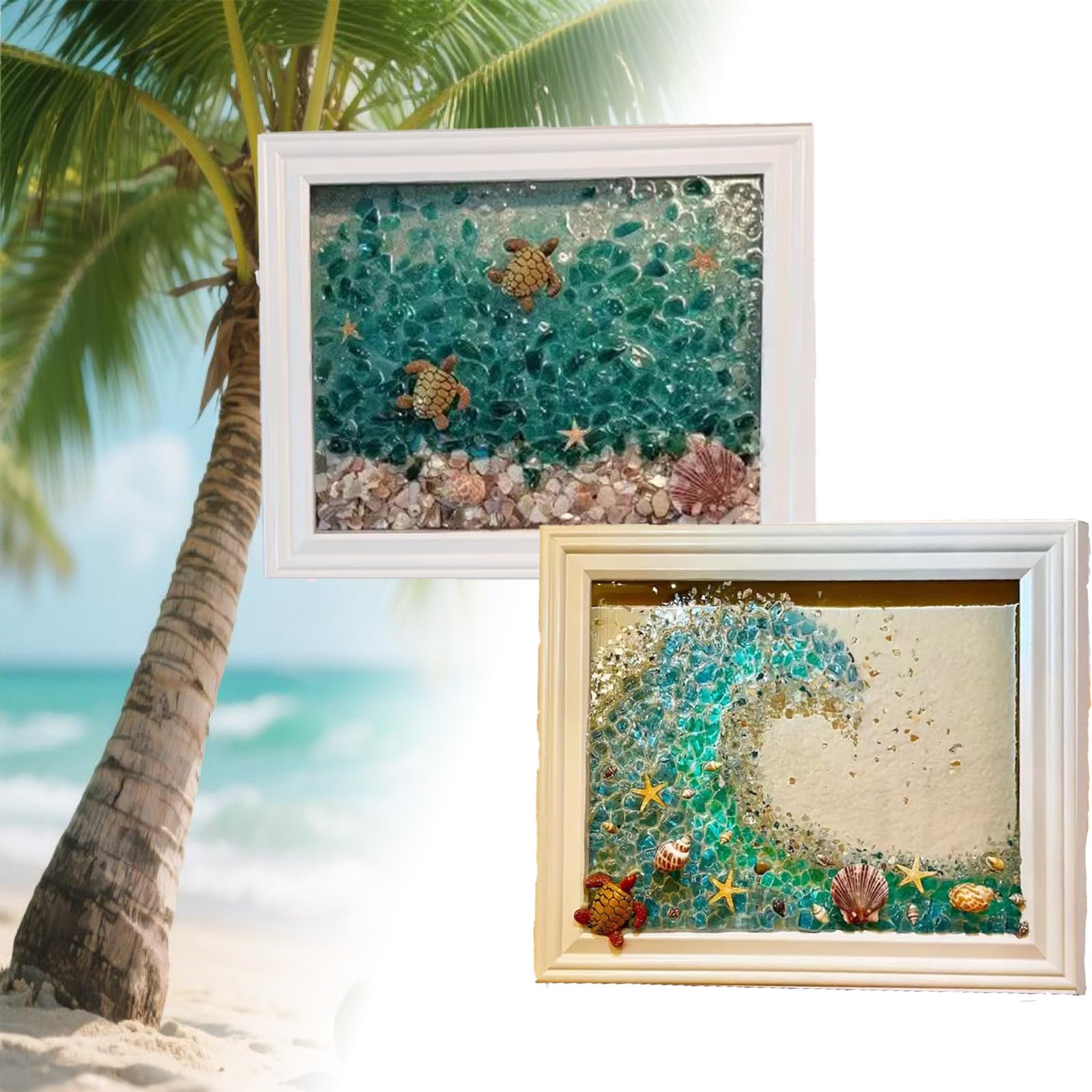 Sea Glass Art Kits - DIY Resin Mosaic Art -7