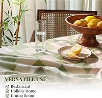 Vista 6 de Folkulture Mantel de Mesa de Navidad (60 x 60 pulgadas) Mantel de Mesa de Navidad 100% Algodón para Comedor Cubierta de Mesa Verde