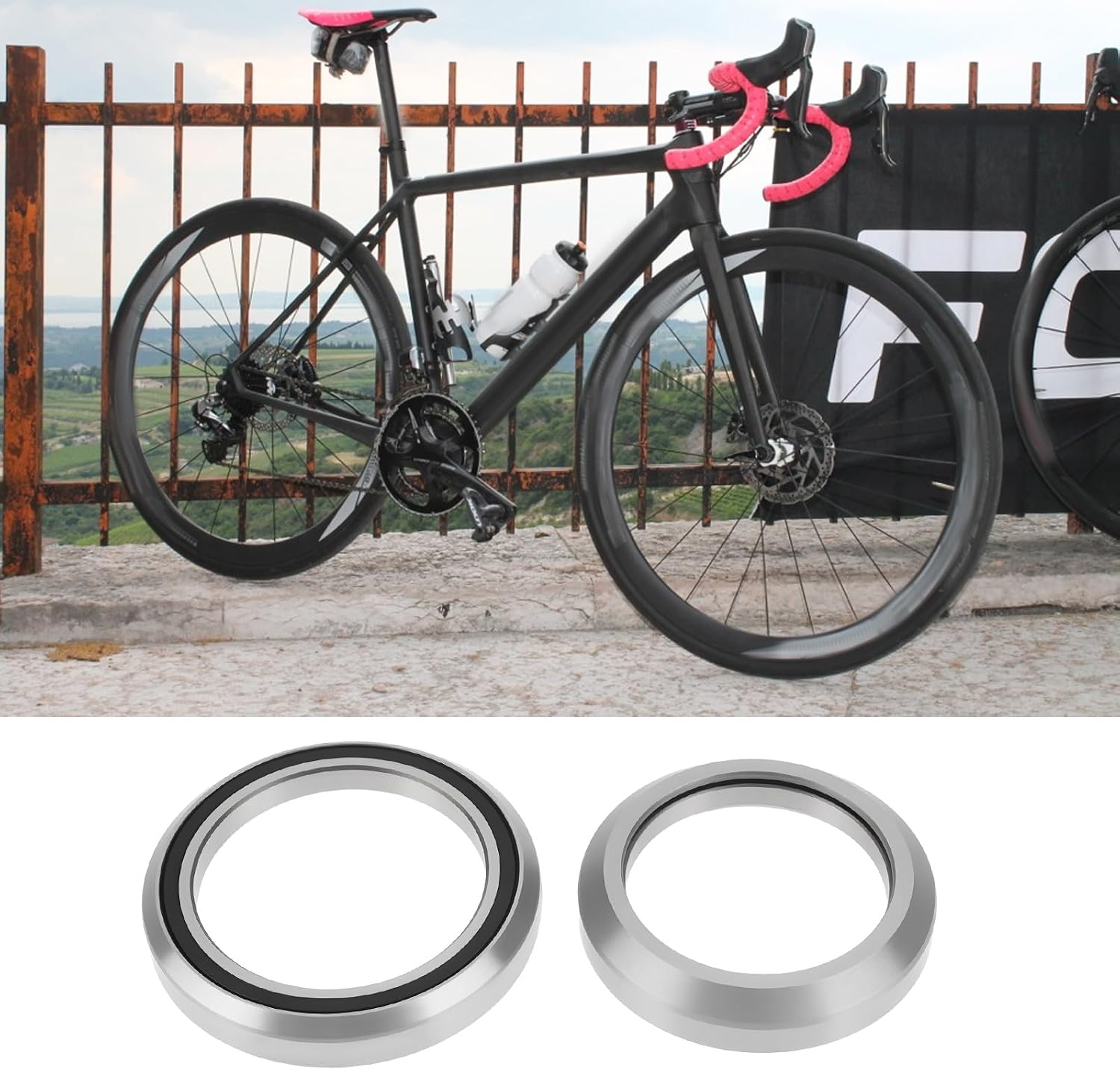 2Pcs Bike Tapered Headset Bearings, 41.8x30.5x8mm/46.9x34.1x7mm, MH-P08F MH-P22 Compatible with Focus Cayo Compatible with Mares
