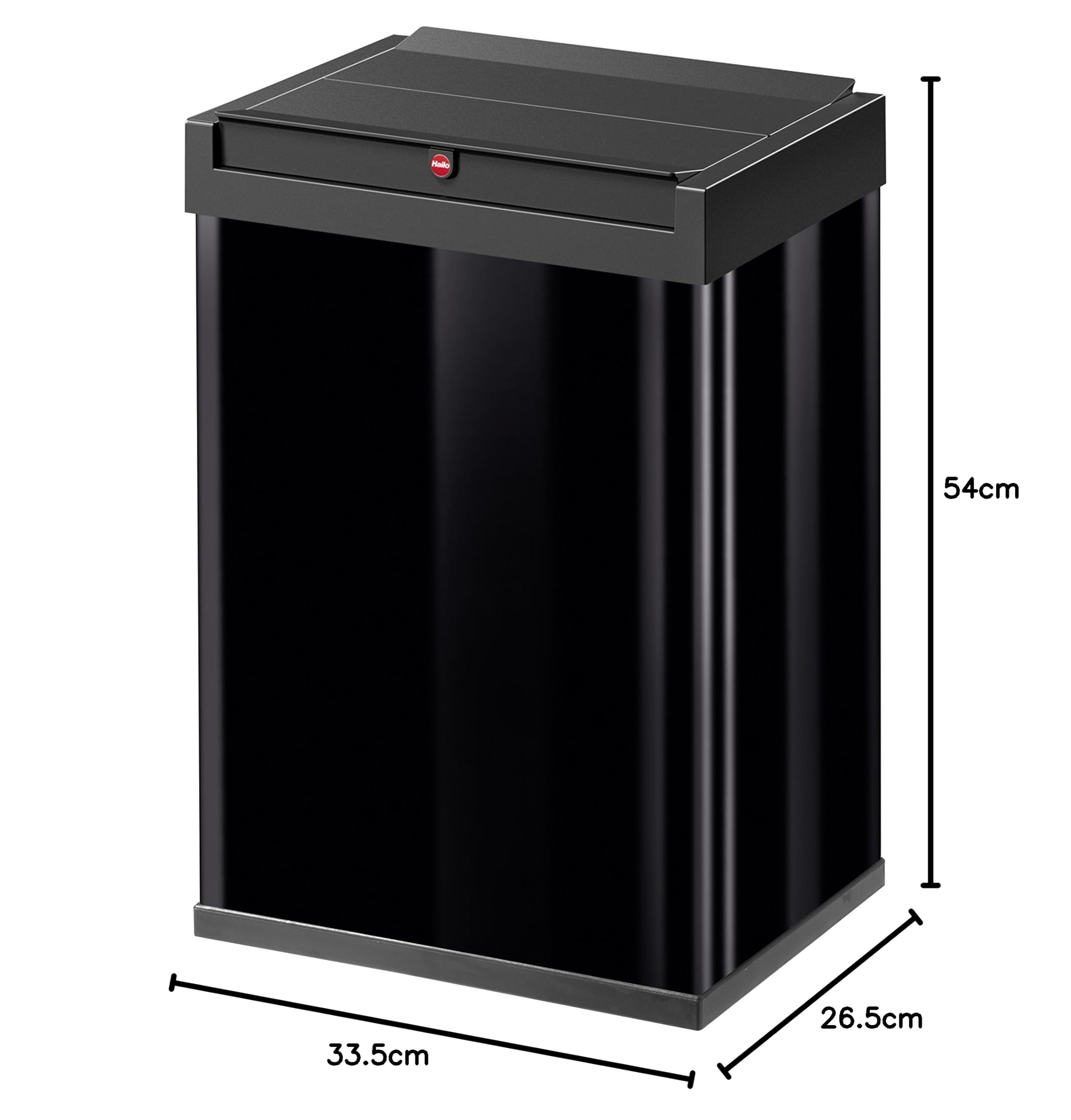 新品 【Hailo】ダストボックス 40L ドイツ製 ゴミ箱 ブラック Amazon｜ハイロ(Hailo) ニュービッグボックス 40L ブラック｜フタ付き