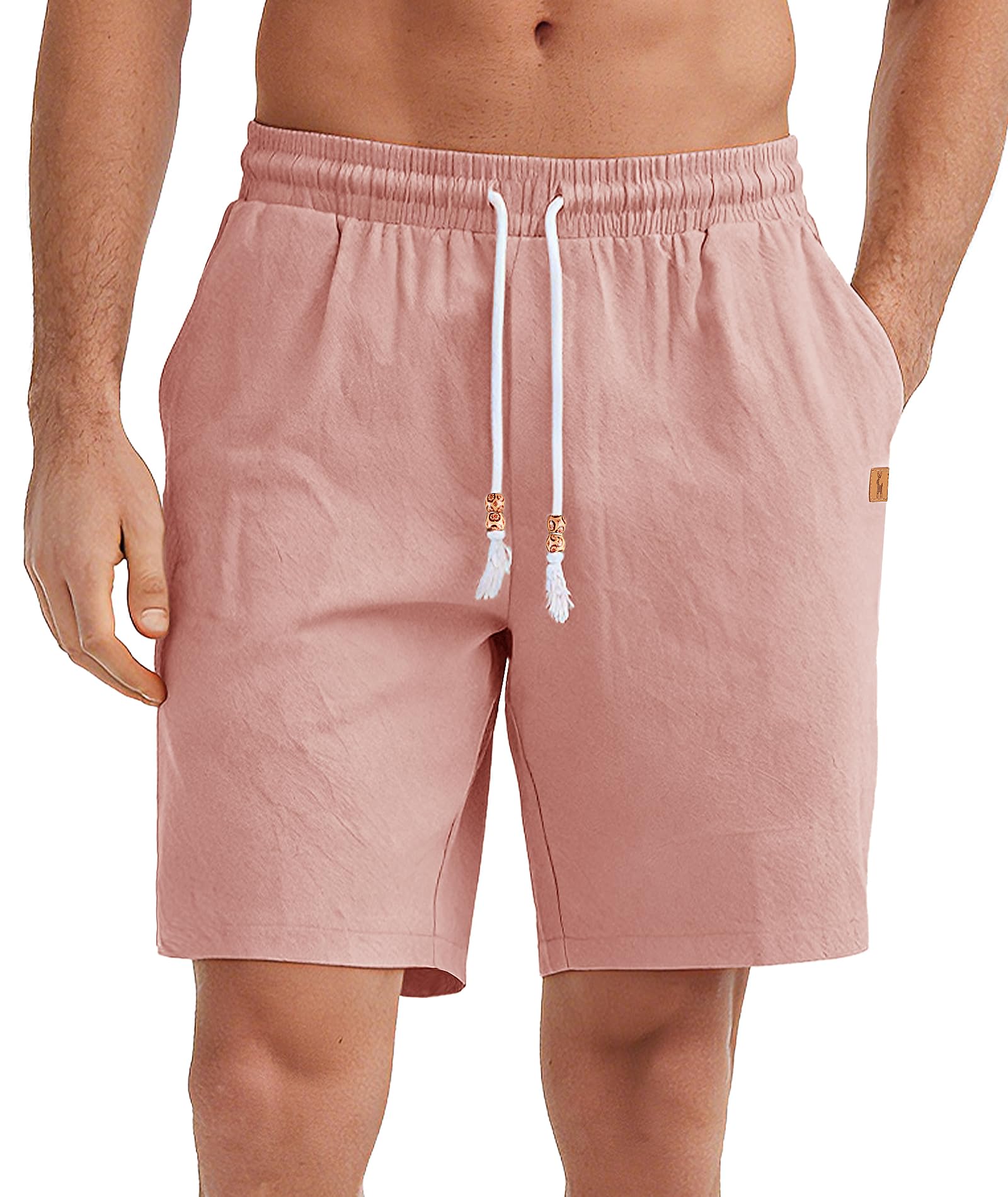 SwissWell Pantalones Cortos Hombre de Lino Bermudas Hombre Verano Casual Pantalón Corto Playa Vacaciones Shorts con Cintura Elástica y Bolsillo — view 10
