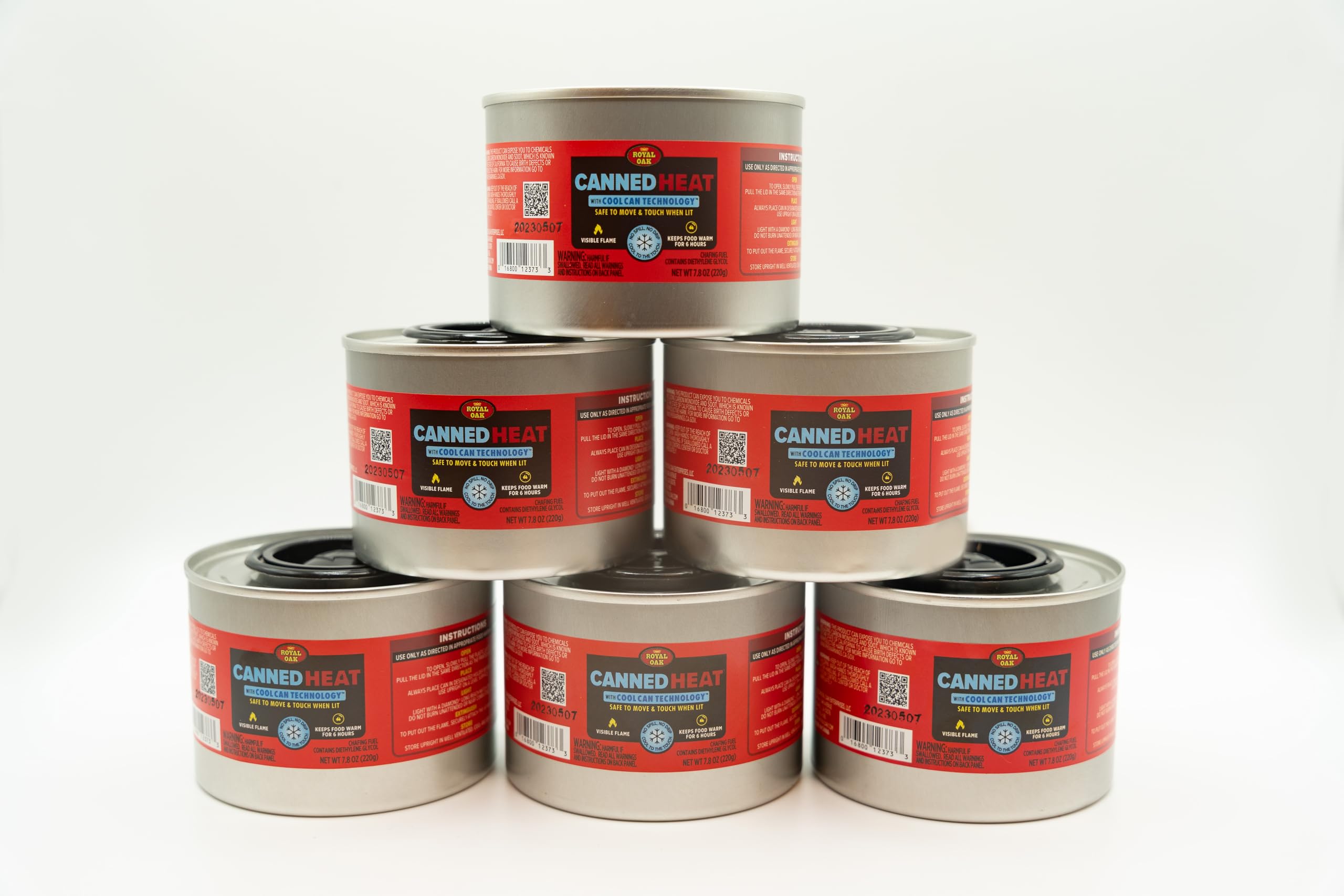 Amazon.com: Royal Oak Canned Heat 6-Hour Chafing Fuel, 6 Pack