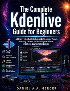 The Complete Kdenlive Guide for Beginners: A Step-by-Step Guide to Editing Professional Videos, Creating Content, and Building Confidence with Open-Source Video Editing