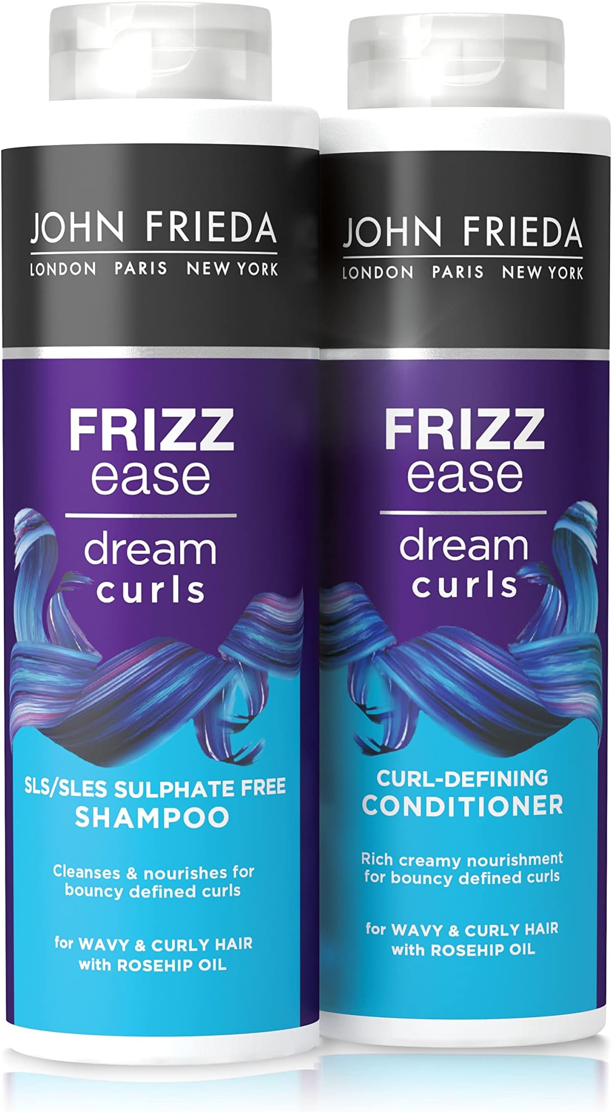 Frizz Ease Dream Curls Shampoo & Conditioner Duo Pack 2 x 500ml, Haircare Bundle for Curly, Wavy Hair, Anti-Frizz Haircare Set for Curls