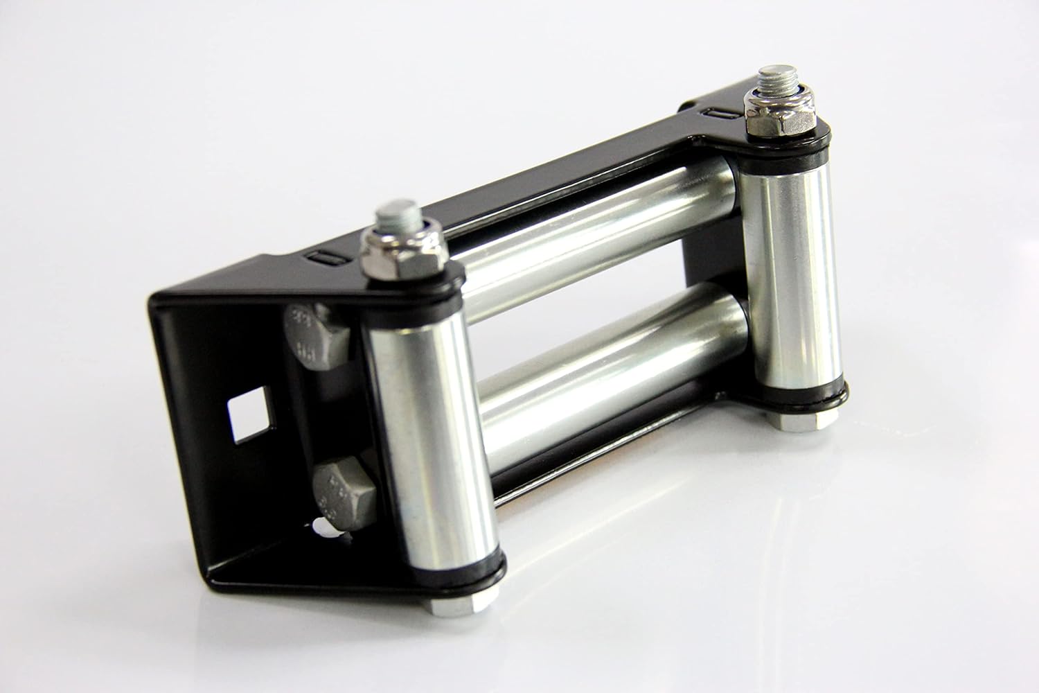 SALMAN 6" 4000-4500LBS 4-Way Roller Steel Fairlead 6 inch(152 mm) Hole Spacing for UTV/ATV Winch Accessory