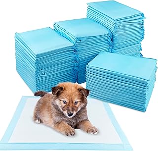 Tekenewbse 100 Stück Pipi Matten für Hunde, 33 × 45 cm Trainingspads, Wickelunterlagen Einweg Einmalunterlagen, Pinkelmatte Training Auslaufsicheres 5-Lagiges Design mit Schnell Trocknender Oberfläche product image