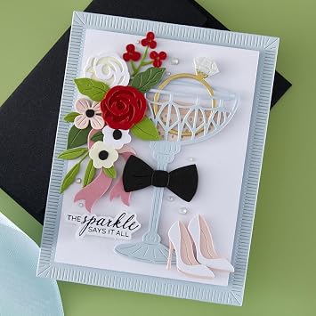 Spellbinders BP-336 A Special Toast Sentiments BetterPress Plate & Die Set from The Happier Hour Collection