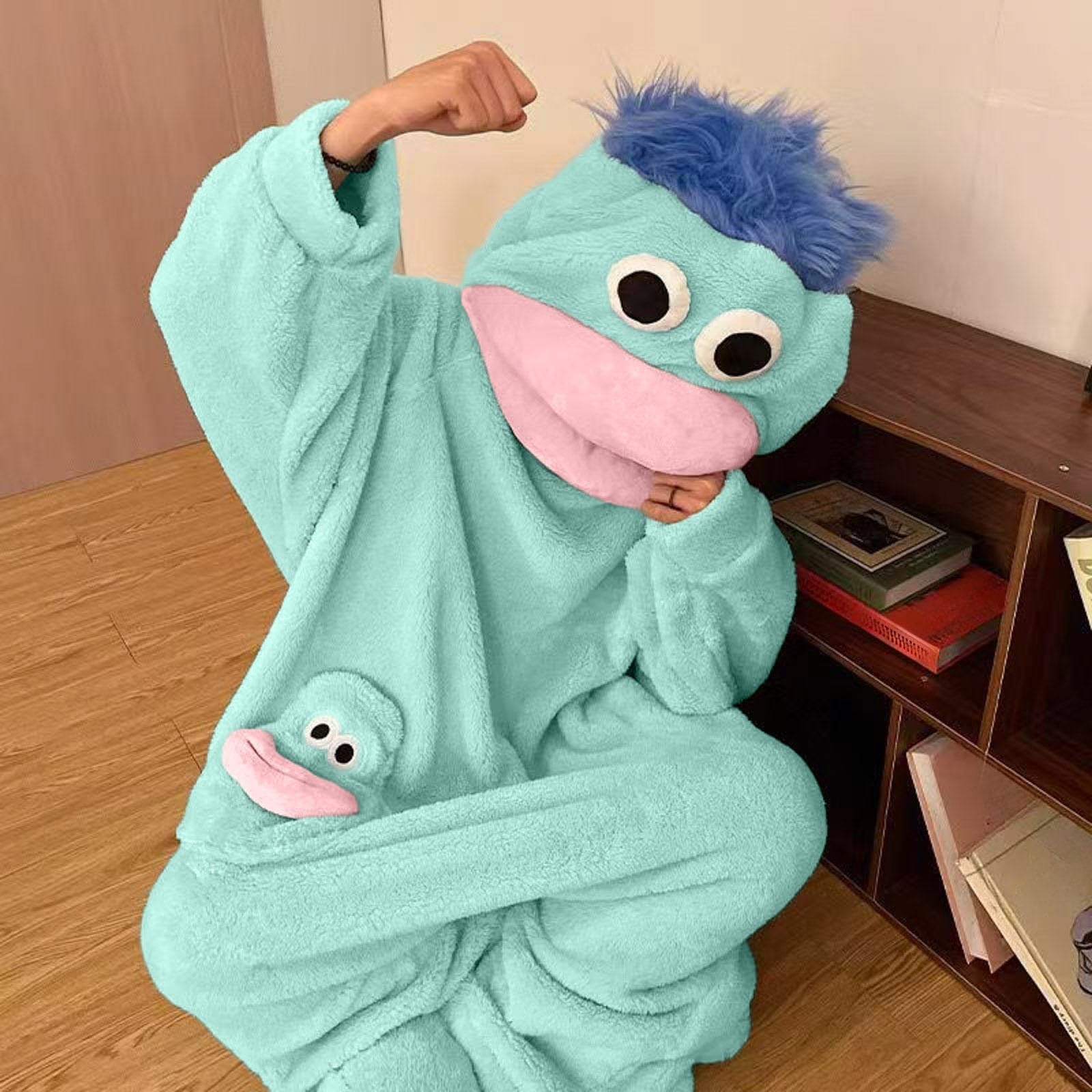 Pijama Monos Cosplay Traje con Goofy mono de monstruo 2026tonto de monstruo para cuerpo completo con capucha ropa de descanso de Capucha de Ropa Dormir una Pieza para el Salón Fiesta al Libre