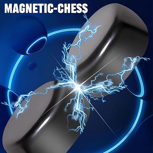 Miniatura 6 de YFSLDH Juego de ajedrez magnético con piedras, juego de imán 2024 con tablero de ajedrez, juego de ajedrez magnético, juegos de mesa familiares para
