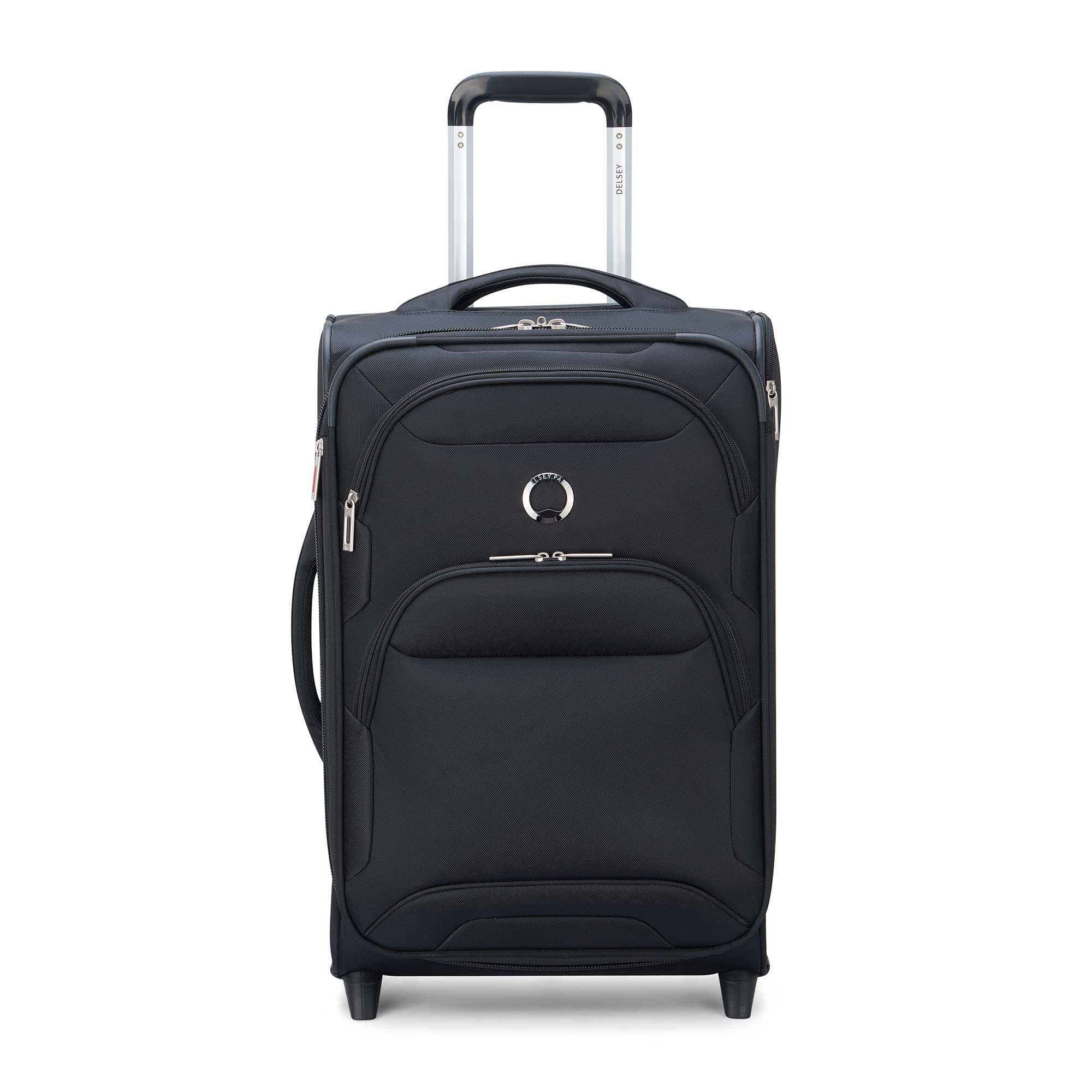 DELSEY PARISSky Max 2.0 Softside Expandable Luggage with Two Wheels, Black, Carry-on 21 Inch, Black, Carry-on 21 Inch, Sky Max 2.0 Softside Expandable Luggage with Two Wheels