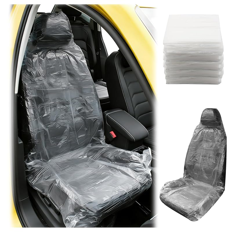 Kit com 50 capas plásticas descartáveis para banco automotivo VKQTS
