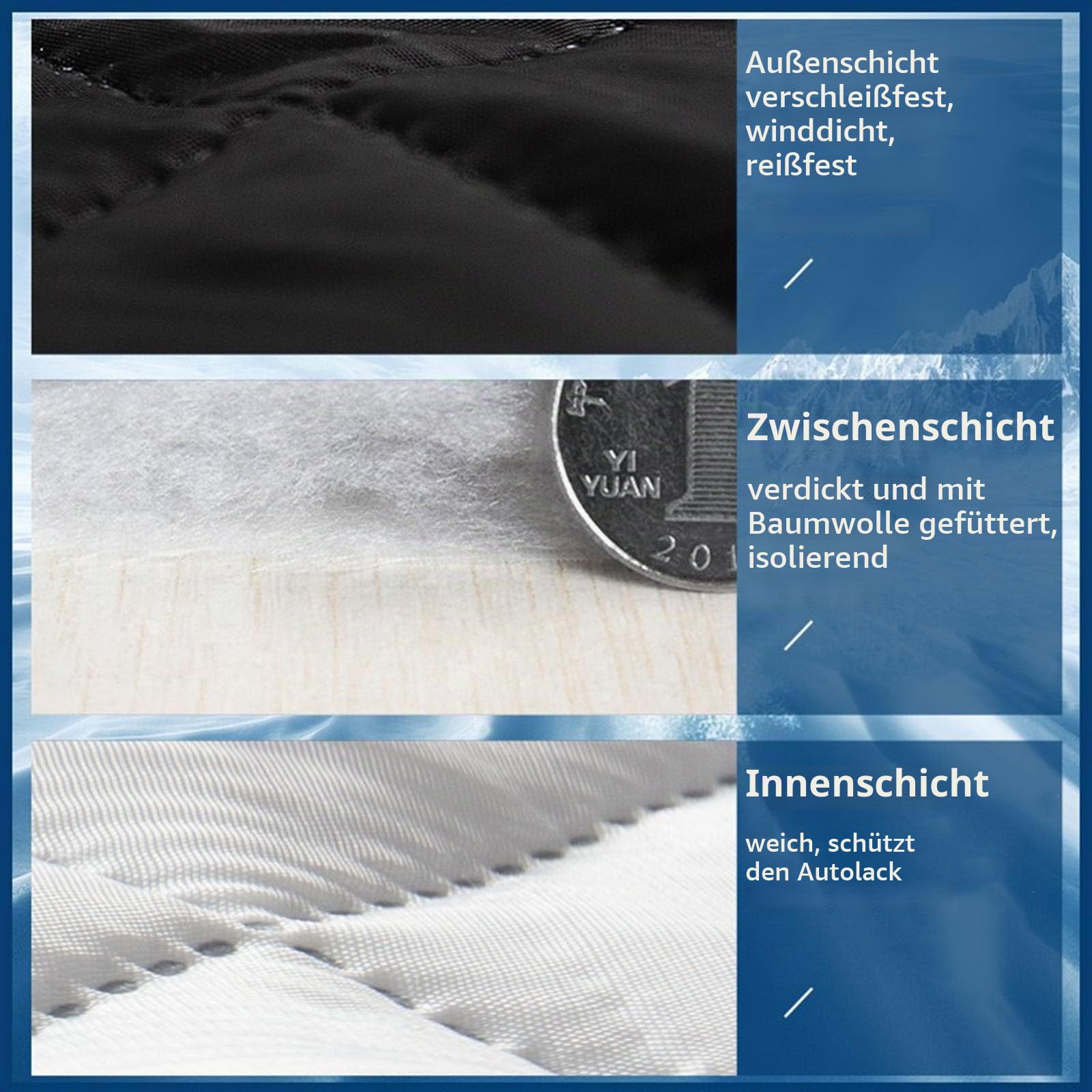 Hagelschutzplane Auto für Dacia Bigster（2024-2025） Hagel Abdeckung Outdoor Abdeckplane,5-lagige Verdickung Allwetter-Wasserdicht UV-Schutz Hagelschutz Hagelschaden Autoabdeckung,Schwarz-DT