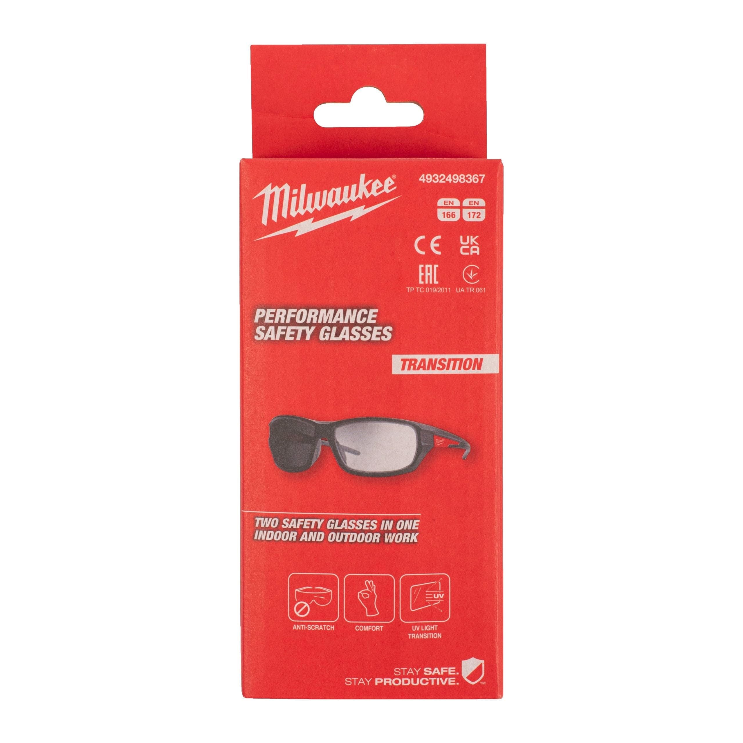 Milwaukee 4932498367 Lunettes de sécurité Performance Transition AS