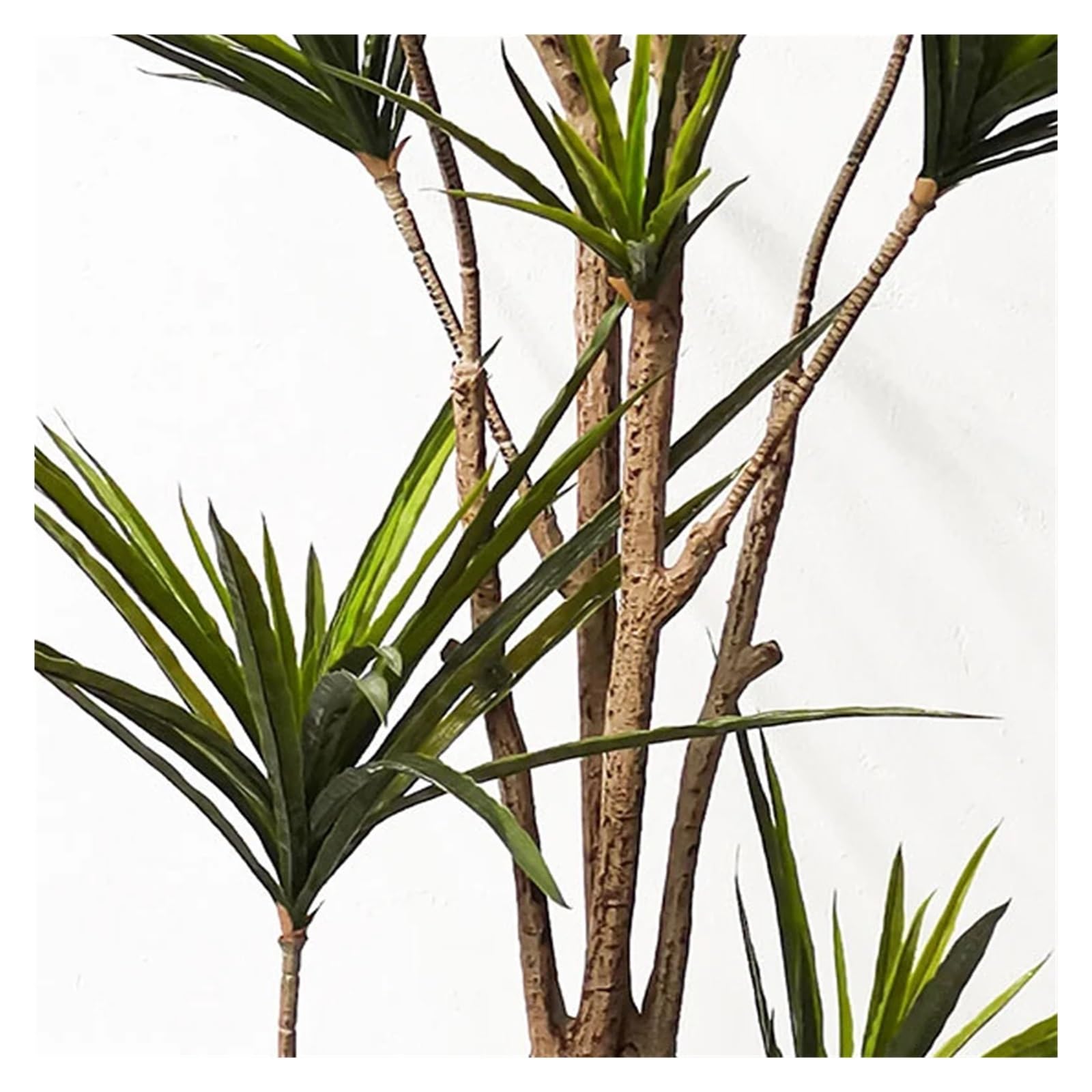 Künstliche Tannenzweige 90–120 cm große künstliche Dracaena-Pflanzen, tropischer Topfbaum, gefälschte Palmblätter aus Kunststoff, Cycas-Pflanze for Hausgarten, Innendekoration(3 Forks Green A)