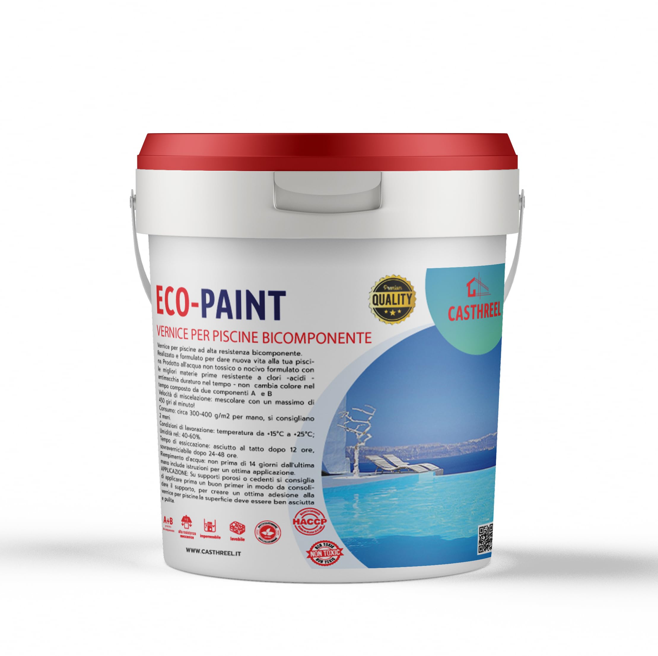 VERNICE EPOSSIDICA PER PISCINE- GARANTISCE OTTIMA ADESIONE AL SUPPORTO - IMPERMABILIZZAZIONE-DURATURA (10KG, BEIGE SCURO)