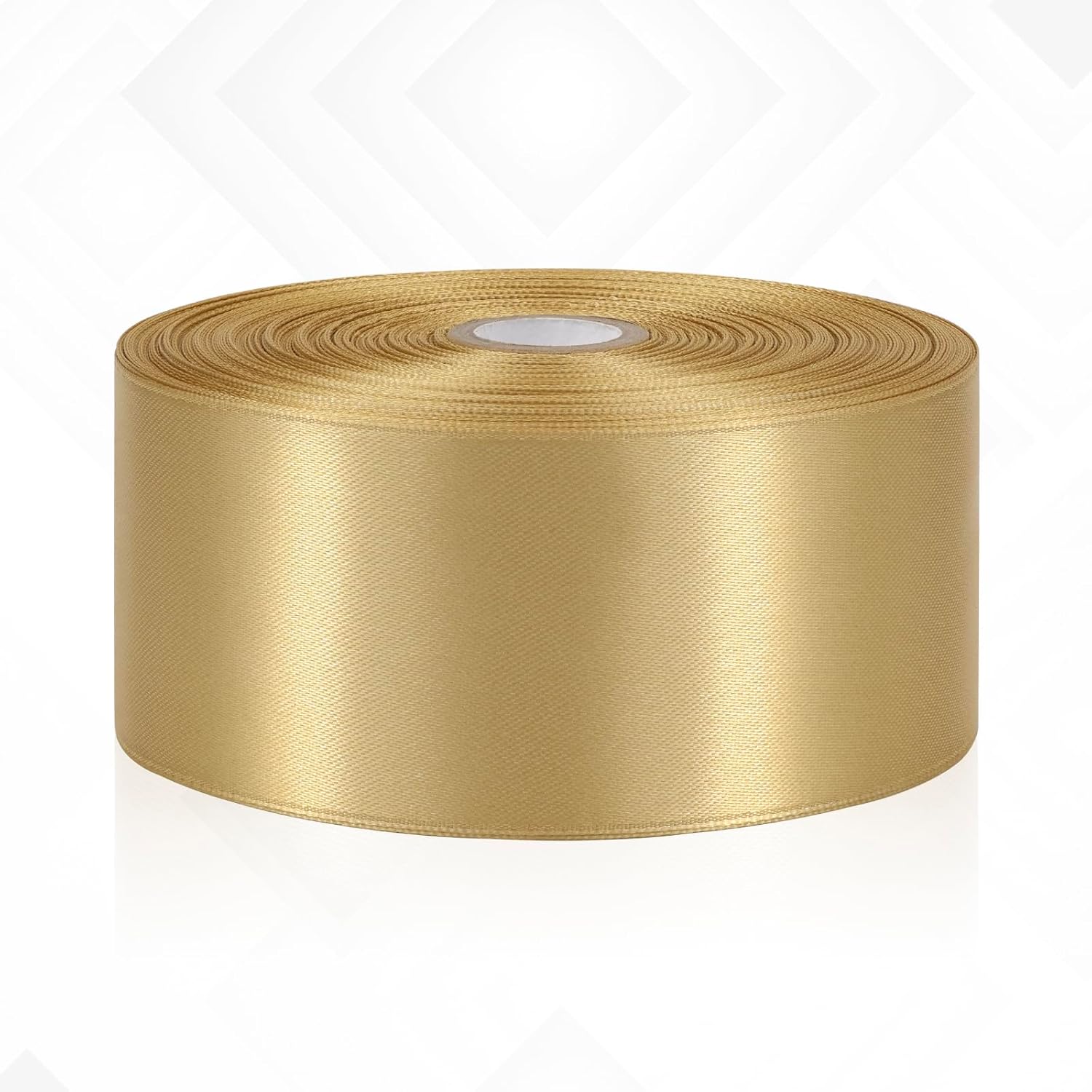 Champagne Gold Ribbon 2 Inch, 60 Yards Gold Satin Ribbon for Crafts, Gift Wrapping, Birthday Party, Flower Bouquet, Bows, Wedding and Festival Decor