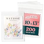 Pack It Chic - 10 X 13 Self Sealing Cellophane Bags (200 Pack) - Resealable Adhesive Clear Bags for Gifts, 10X13 Photos, Prints, Envelopes, Documents