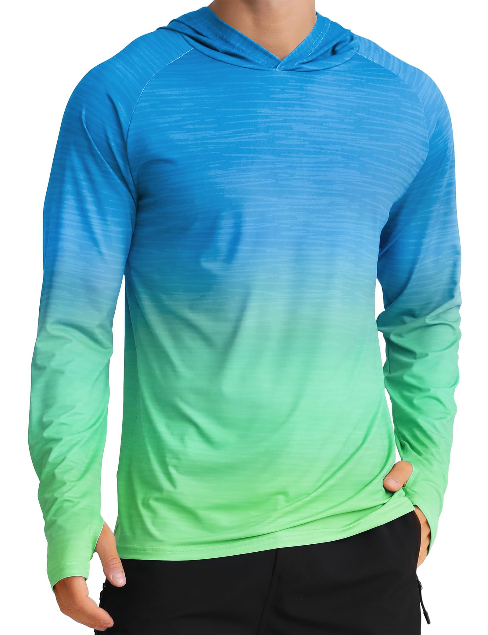 APTRO Men's Hoodie UPF 50+ Long Sleeve Shirts Sun Protection Rash Guard Shirts Outdoor UV SPF Hiking Fishing Shirts for Men