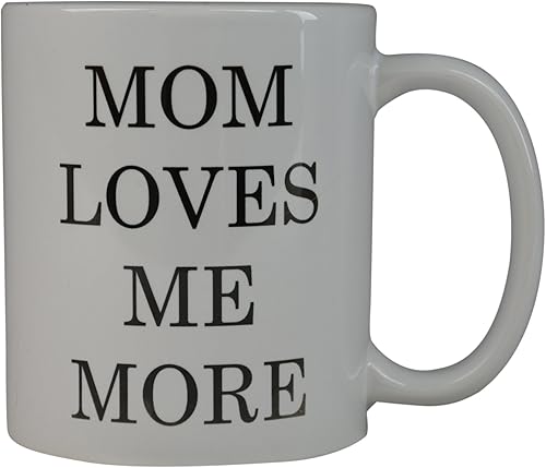 Miniatura 2 de Rogue River divertida taza de café mamá me ama más novedad taza de desayuno, diseño de chica con texto en alemán para Brother sisteer o madre