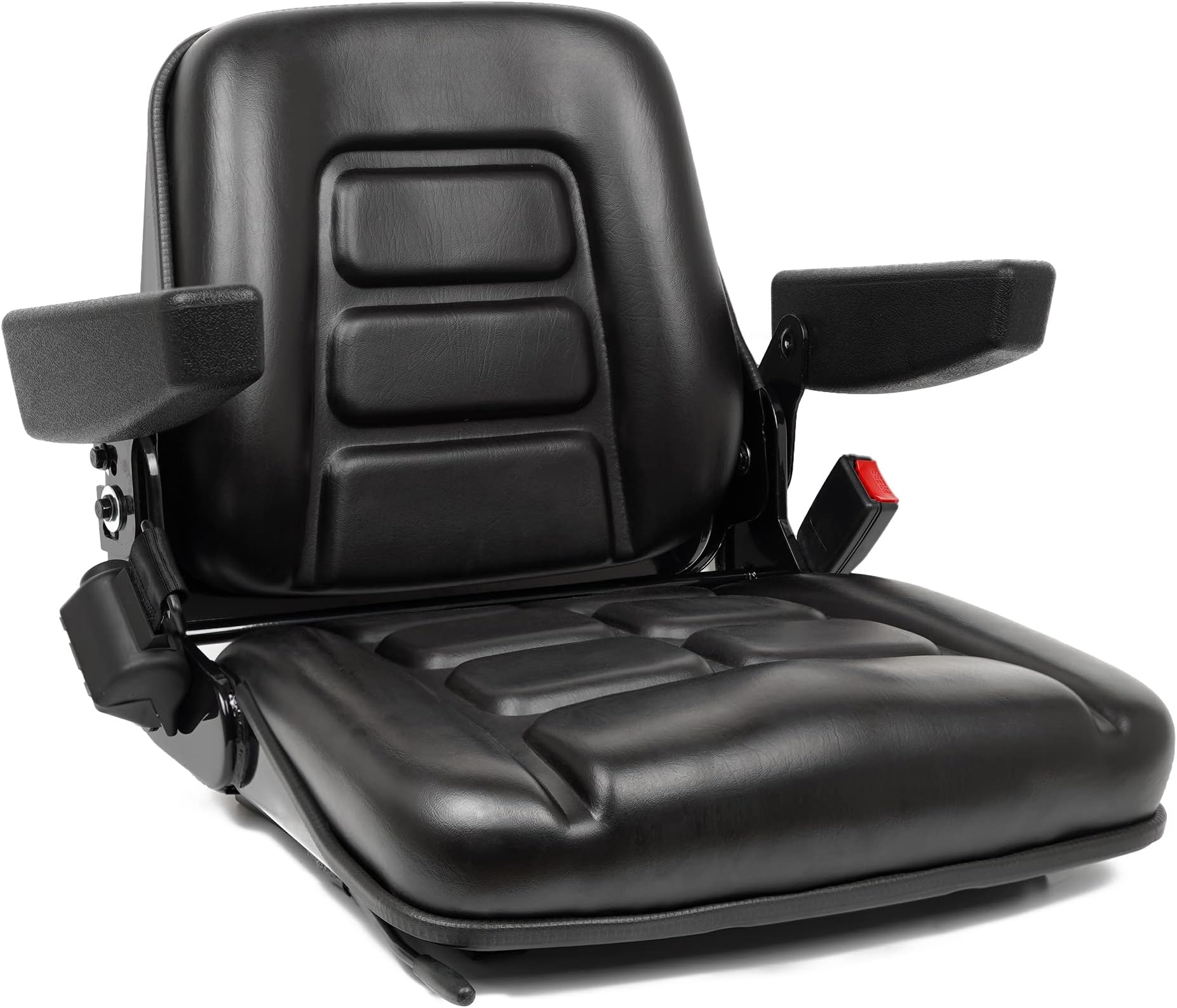 TICSEA Universal Forklift Seat, Tractor Seat with Micro Switch,Armrest And Safety Belt,for Tractor,Excavator Skid Loader Backhoe Dozer Telehandler