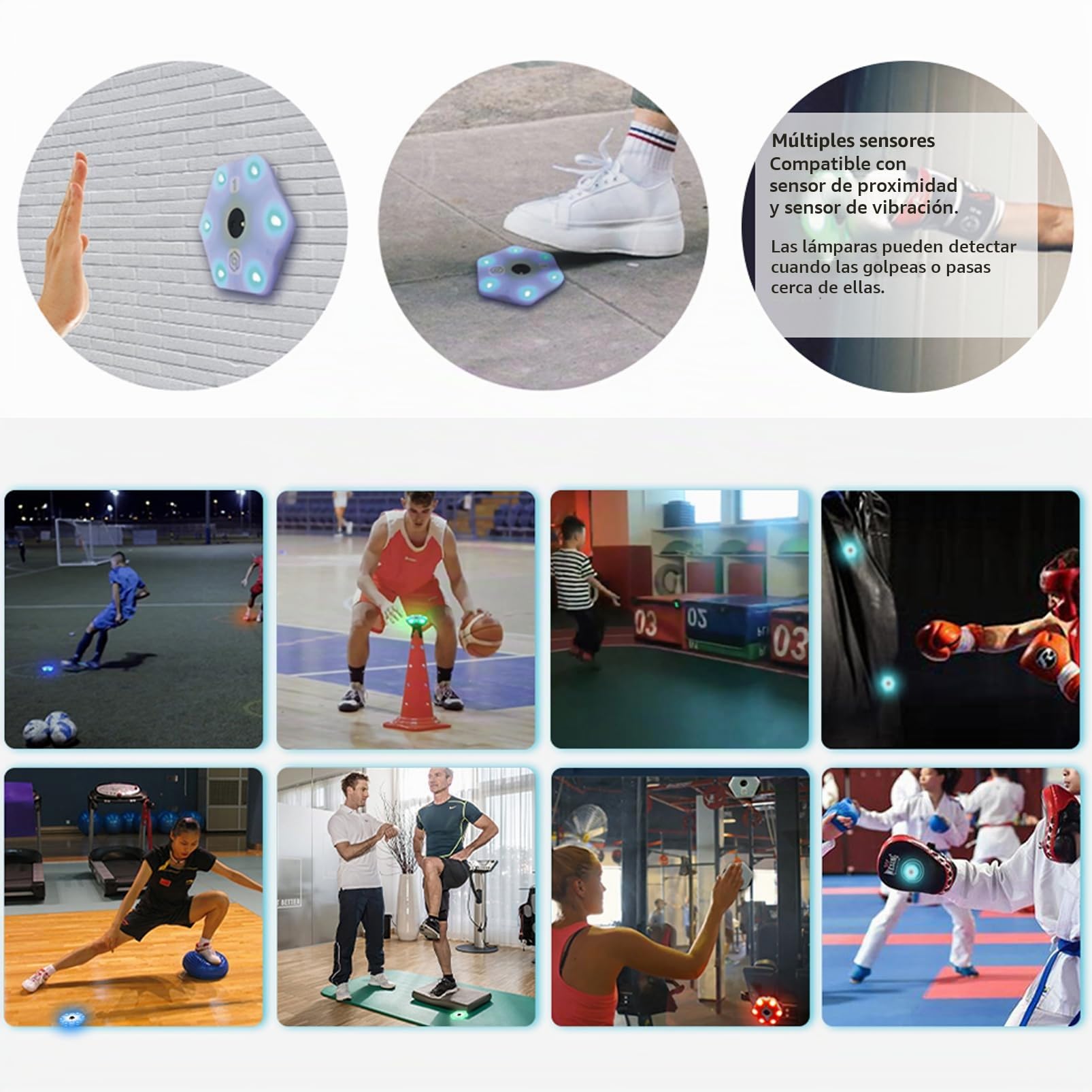 Luces De Entrenamiento De Reacción, Luces De Entrenamiento De Agilidad De Velocidad De Conectividad De Aplicaciones, Luz De Fitness De Agilidad para Todos Los Deportes, Mejora Los Reflejos
