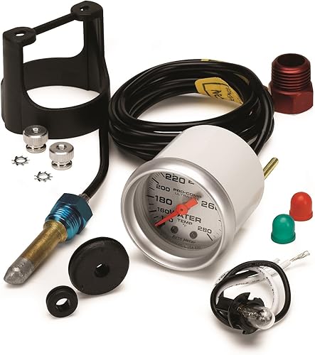 Auto Meter 4331 Ultra-Lite Medidor mecánico de temperatura del agua, 2 1/16"
