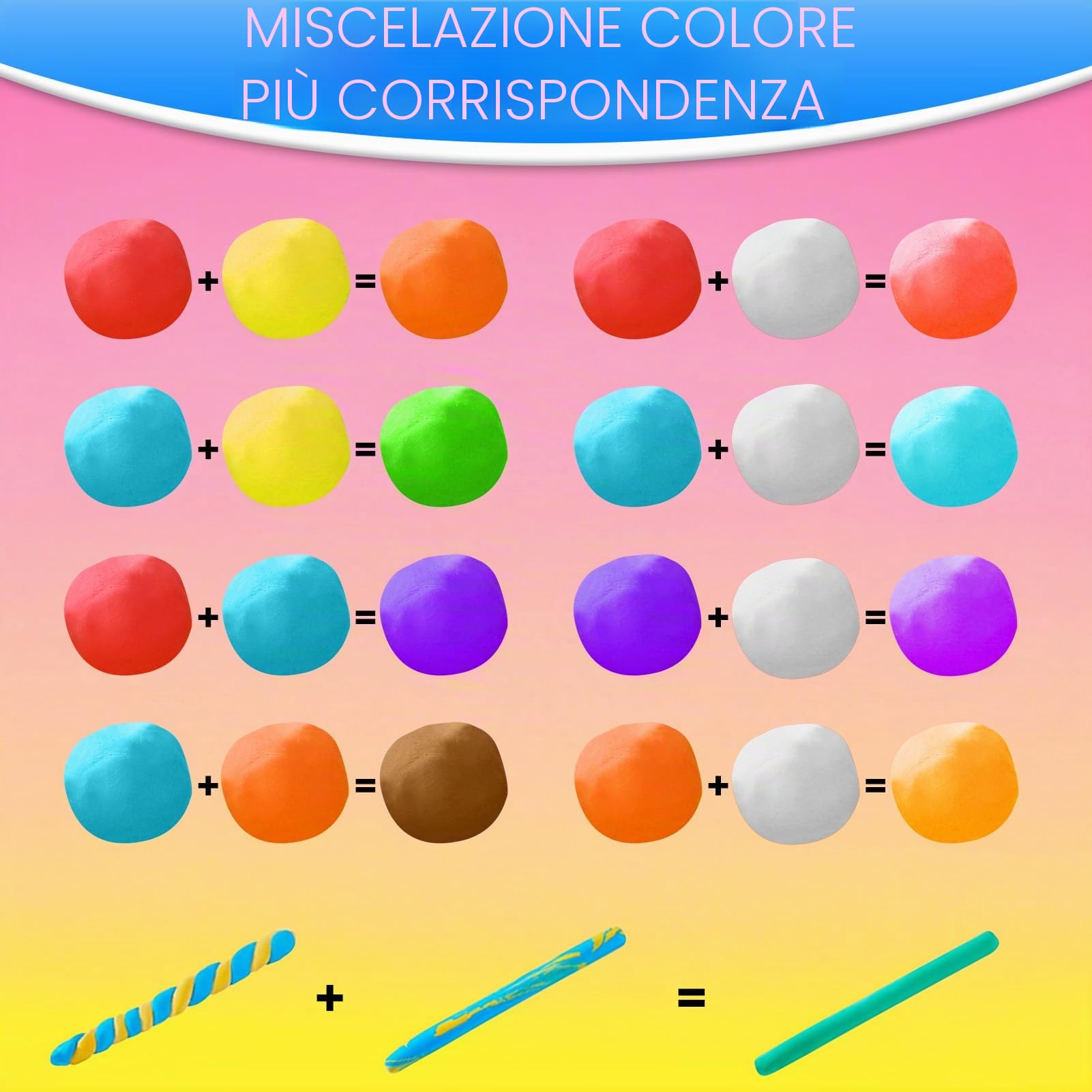 Argilla da Modellare – 52 Colori Pasta Modellabile Magica Essiccante all'Aria per Bambini, Regalo per Ragazzi e Ragazze dai 3 ai 12 Anni