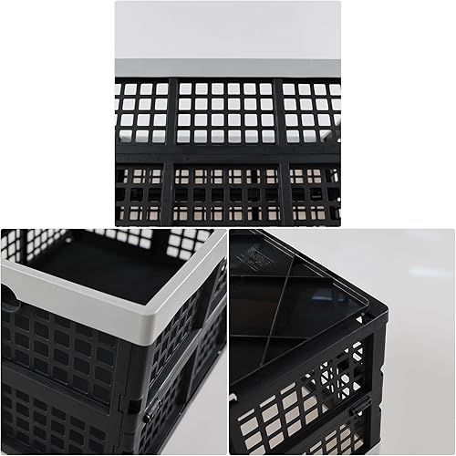 Miniatura 3 de Paquete de 4 cajas de almacenamiento plegables de 42 litros, cesta plegable de plástico grande