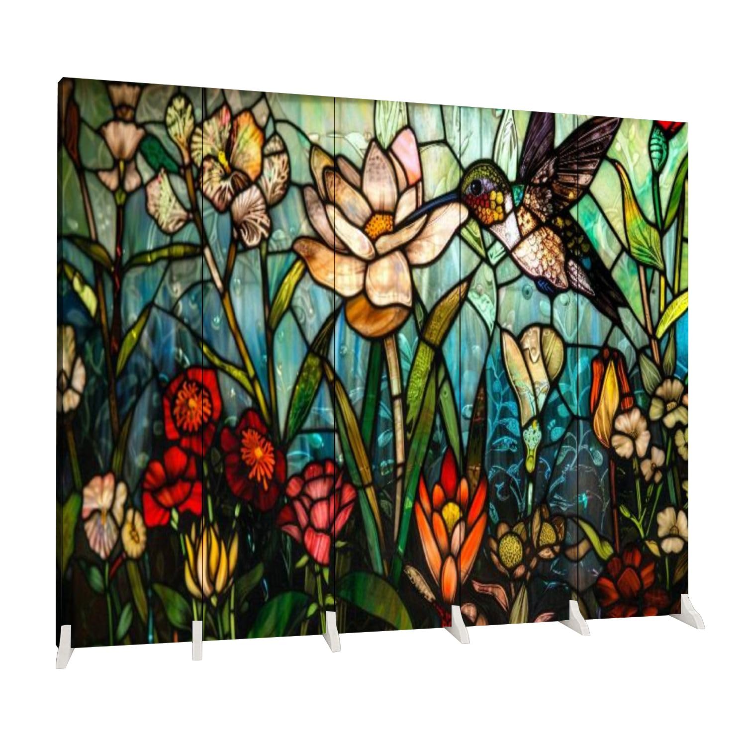 decomonkey Schermo divisorio per interni Fiori 225x172 cm 5