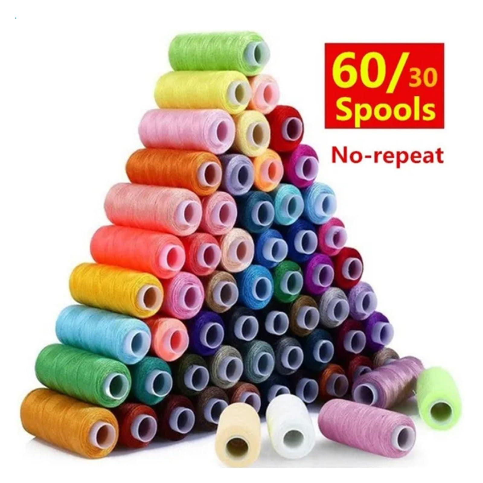 Zestaw nici do szycia 100 kolorów 250 jardów każda szpulka Zestaw nici poliestrowych do szycia ręcznego lub maszynowego (Color : 30PCS)