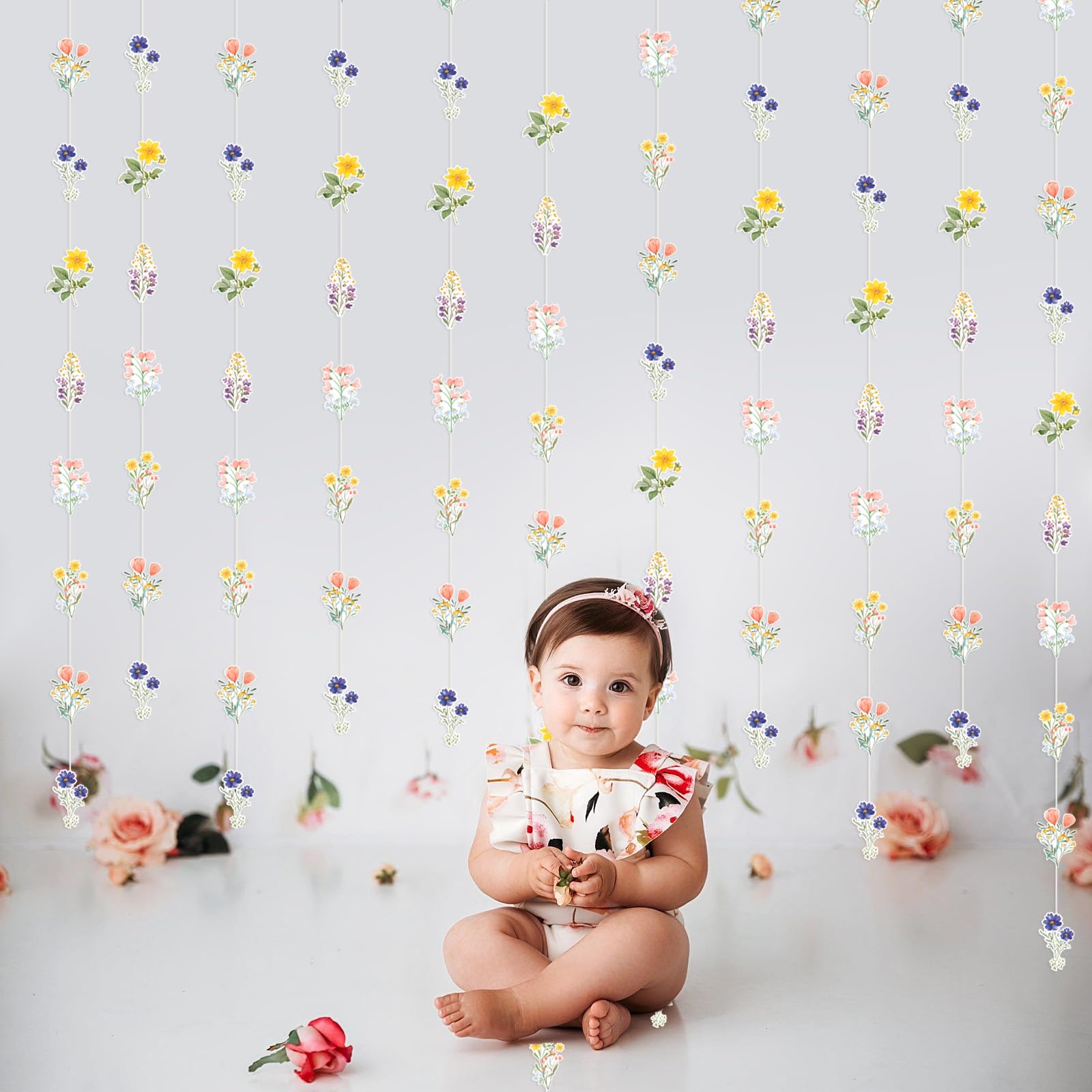 JOYMEMO 8 Pcs Wildflower Garland Streamers - Image 2