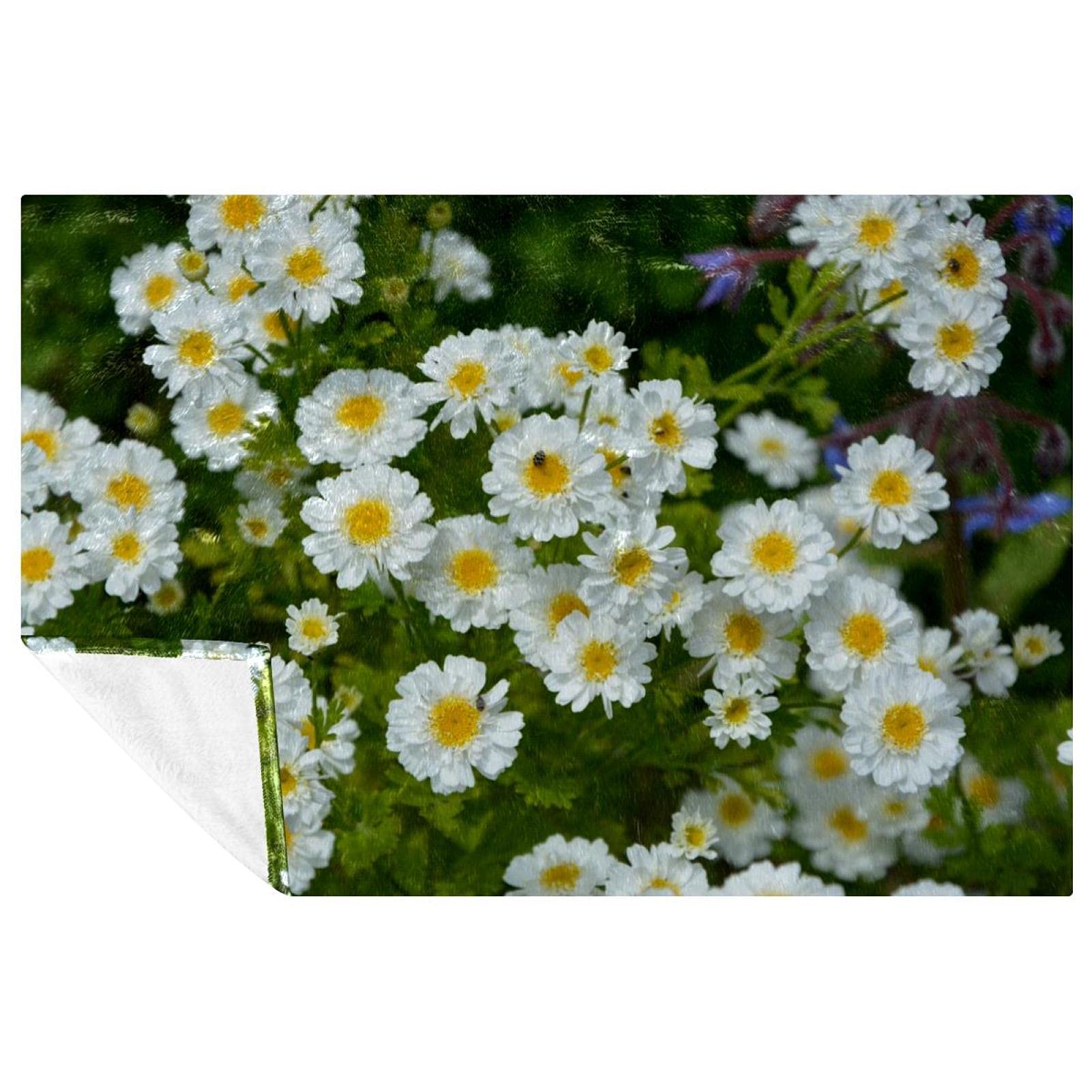 Couverture douce marguerites plaid canapé et pique-nique