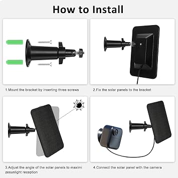 6W Solar Panel Charger for Blink Outdoor 4 (4th Gen), Solar Panel with 13.1ft Waterproof Charging Cable, Waterproof Rubber Plug, 360Adjustable Mount and Micro USB and Type-C Port (for Blink 4-1PC)