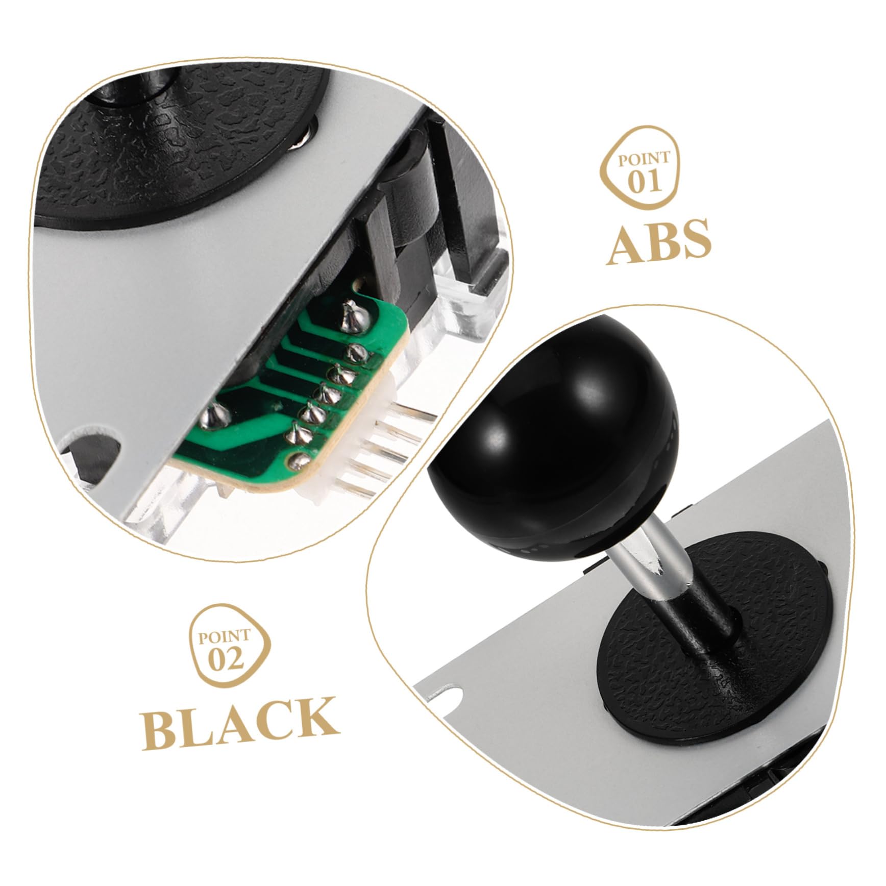 SUPVOX Joystick per Console di Gioco Arcade Joystick Circuito 5p Joystick per Console di Gioco Senza Joystick Luminoso (Nero) Macchine da Sala Giochi Scheda di Circuito Black