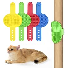 4 Colors Cat Self Groomer Brush Silicone Combs for Indoor Face Scratcher Adjustable Wall Mounted Corner Massage Comb